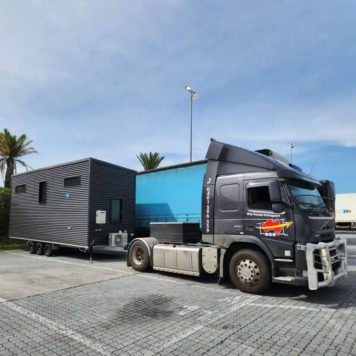 Tiny House about to board Spirit of Tasmania for delivery in Tasmaniaa