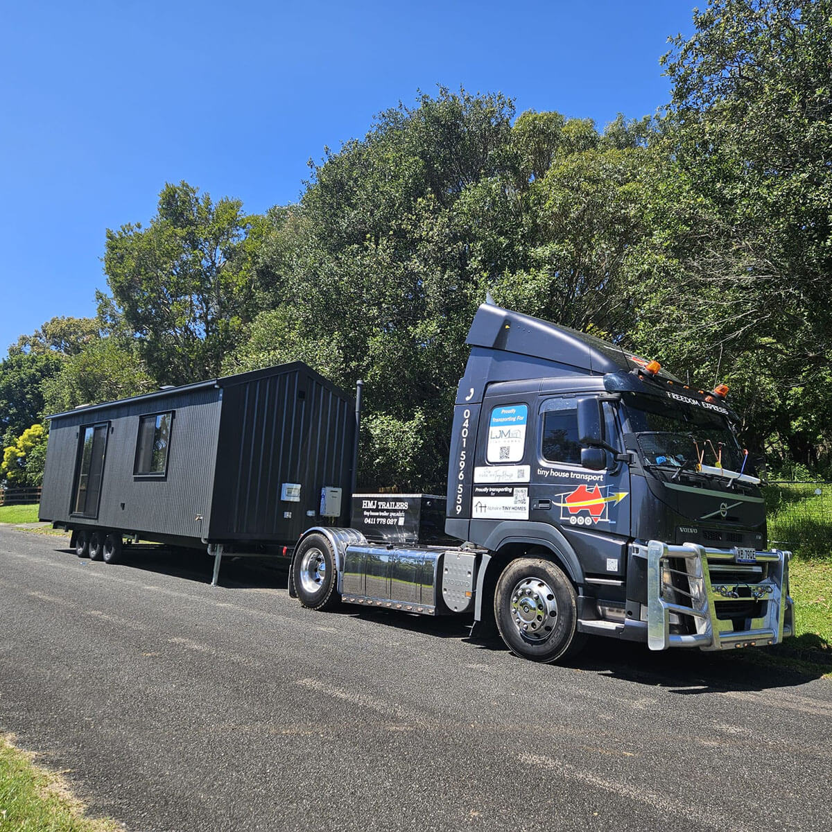 Alphaline Tiny Home delivered to Diamond Beach NSW